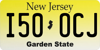 NJ license plate I50OCJ