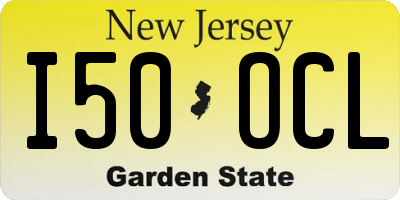 NJ license plate I50OCL