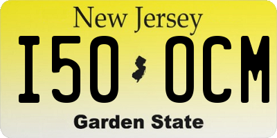 NJ license plate I50OCM