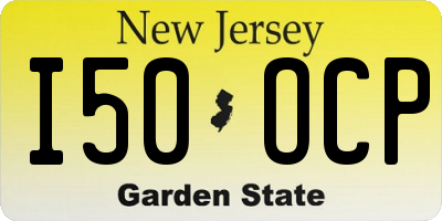 NJ license plate I50OCP