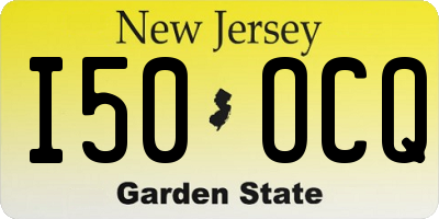 NJ license plate I50OCQ