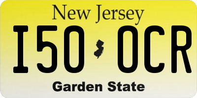 NJ license plate I50OCR