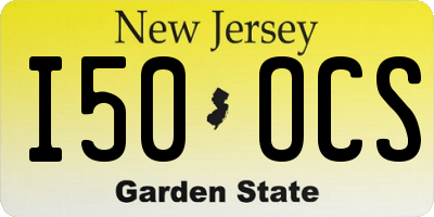 NJ license plate I50OCS