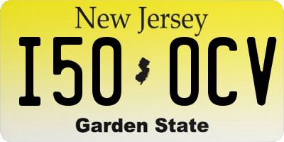 NJ license plate I50OCV