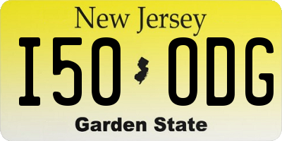 NJ license plate I50ODG