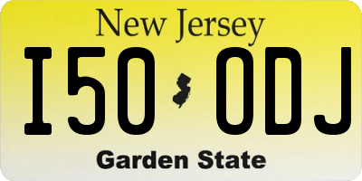 NJ license plate I50ODJ