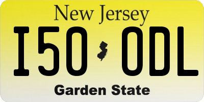 NJ license plate I50ODL