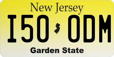 NJ license plate I50ODM