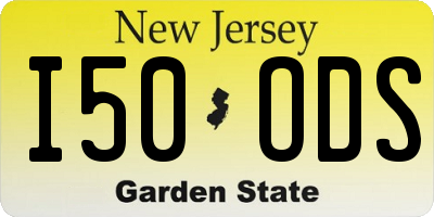 NJ license plate I50ODS