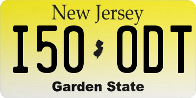NJ license plate I50ODT