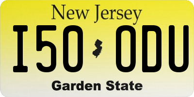 NJ license plate I50ODU