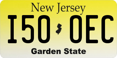 NJ license plate I50OEC