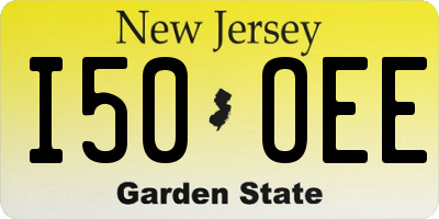 NJ license plate I50OEE