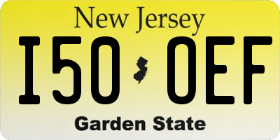 NJ license plate I50OEF