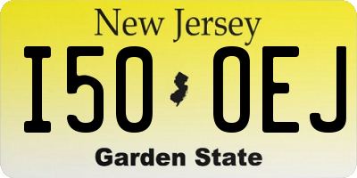 NJ license plate I50OEJ