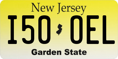 NJ license plate I50OEL