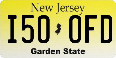 NJ license plate I50OFD