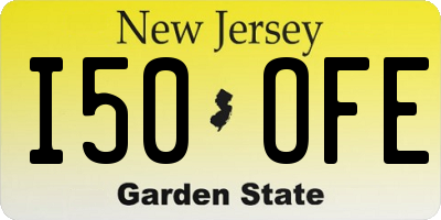 NJ license plate I50OFE