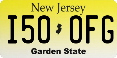 NJ license plate I50OFG