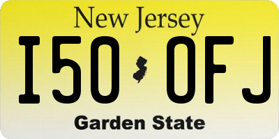 NJ license plate I50OFJ