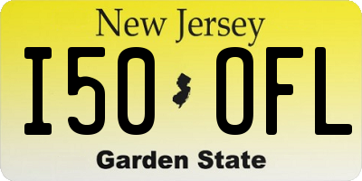 NJ license plate I50OFL