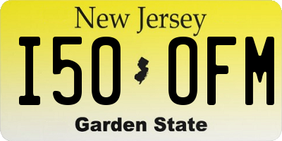 NJ license plate I50OFM