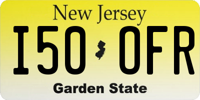 NJ license plate I50OFR