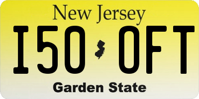 NJ license plate I50OFT