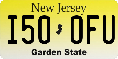 NJ license plate I50OFU
