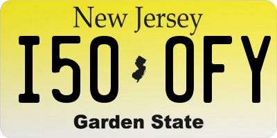 NJ license plate I50OFY