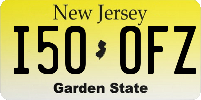 NJ license plate I50OFZ