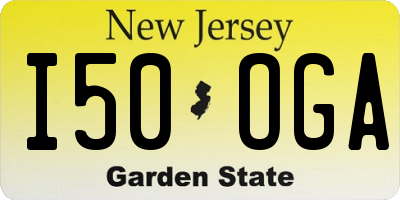 NJ license plate I50OGA