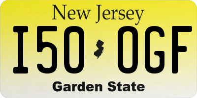 NJ license plate I50OGF