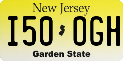 NJ license plate I50OGH