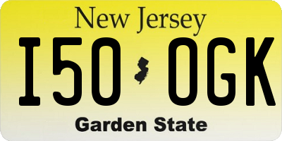 NJ license plate I50OGK