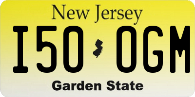 NJ license plate I50OGM