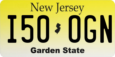 NJ license plate I50OGN