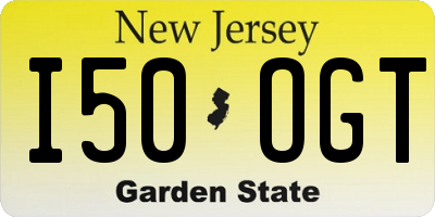 NJ license plate I50OGT