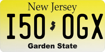 NJ license plate I50OGX