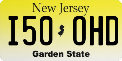 NJ license plate I50OHD