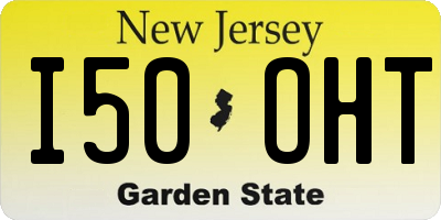 NJ license plate I50OHT