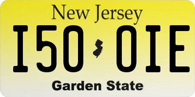NJ license plate I50OIE