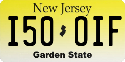 NJ license plate I50OIF