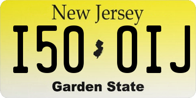 NJ license plate I50OIJ