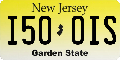 NJ license plate I50OIS