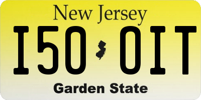NJ license plate I50OIT