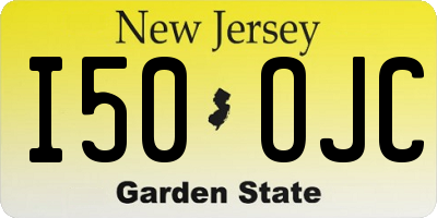 NJ license plate I50OJC