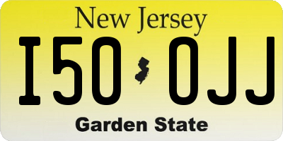 NJ license plate I50OJJ