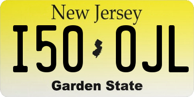 NJ license plate I50OJL