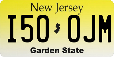 NJ license plate I50OJM